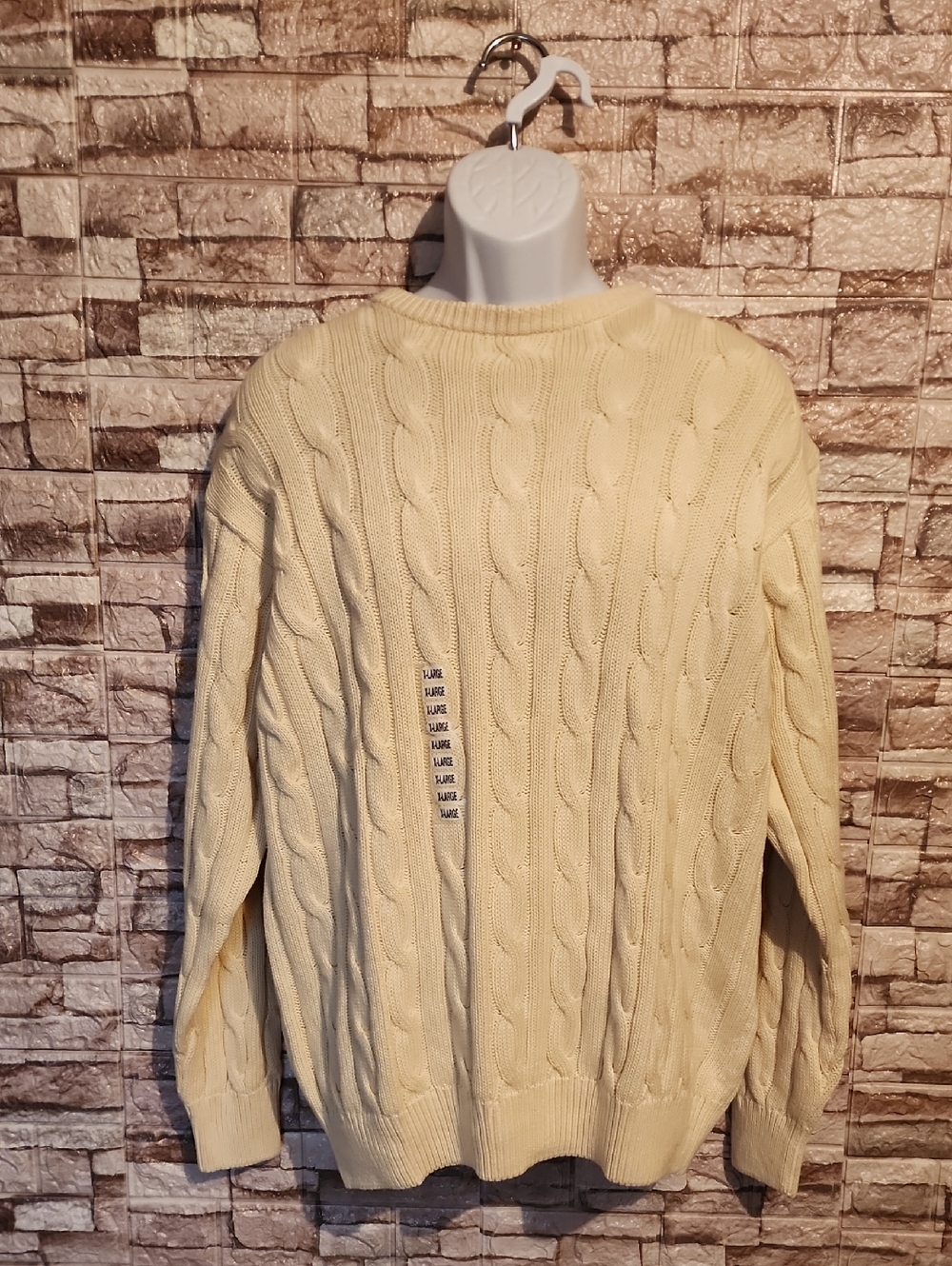 Blumarine Uomo Men's Cream Cable Knit Sweater Made In Italy Brand New